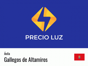 Precio luz hoy horas Gallegos de Altamiros