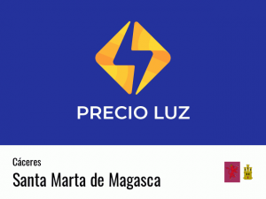 Precio luz hoy horas Santa Marta de Magasca