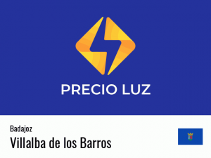 Precio luz hoy horas Villalba de los Barros